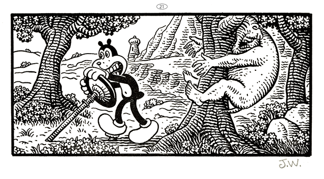 JIM WOODRING  “FRANK・Poochytown” Letterpress Print